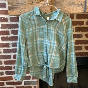 Plaid button down
